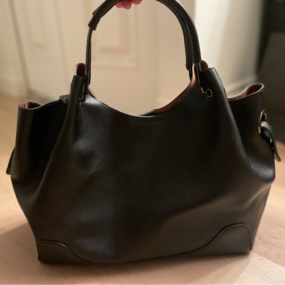 Sondra Roberts Squared Vegan Leather Double
Handle Shoulder Bag (NEW!) - Picture 1 of 9